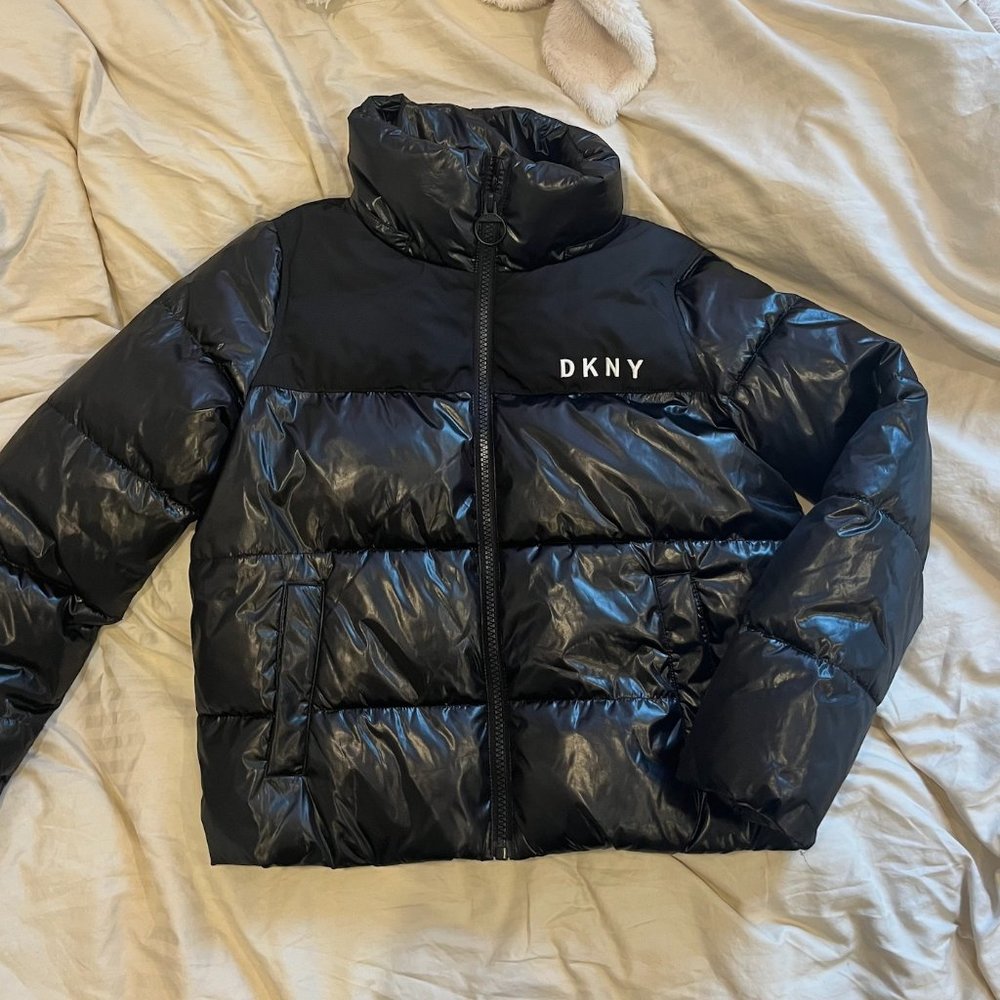 dkny black puffer jacket